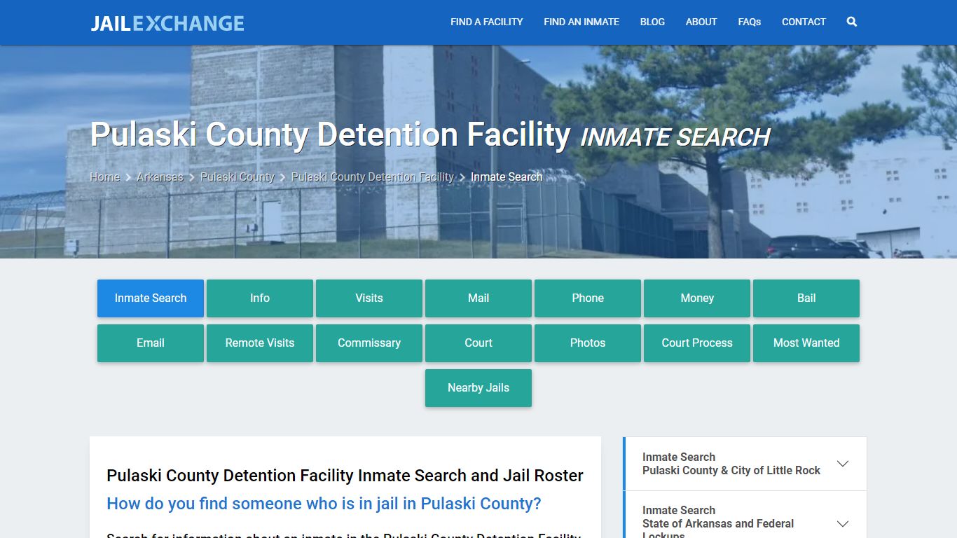 Pulaski County Detention Facility Inmate Search - Jail Exchange